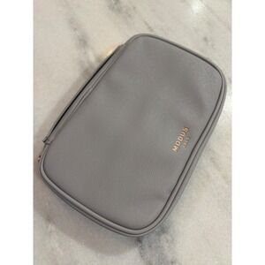 Modus Bags Jewelry Travel Organizer Case Grey Saffiano Vegan Leather Rose Gold